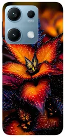 etui-case-do-xiaomi-redmi-note-14s-kwiaty-czarne-wzory