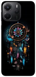etui-case-do-xiaomi-redmi-note-14-kwiaty-czarne-wzory