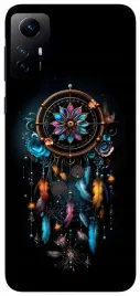 etui-case-do-xiaomi-redmi-note-12s-kwiaty-czarne-wzory