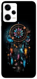 etui-case-do-xiaomi-redmi-note-12-pro-5g-kwiaty-czarne-wzory