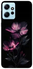 etui-case-do-xiaomi-redmi-note-12-kwiaty-czarne-wzory