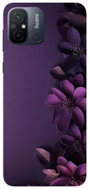 etui-case-do-xiaomi-redmi-12c-kwiaty-czarne-wzory