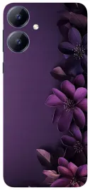etui-case-do-realme-note-60-kwiaty-czarne-wzory