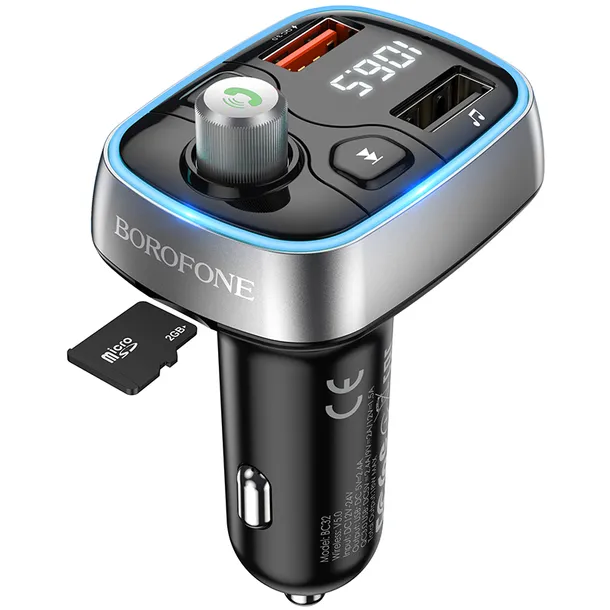 borofone-transmiter-fm-bc32-sunlight-mp3-bluetooth-2xusb-microsd-qc-stan-nowy