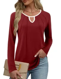 amoretu-czerwona-stylowa-bluzka-z-dlugim-rekawem-lezka-plisowana-m-xl