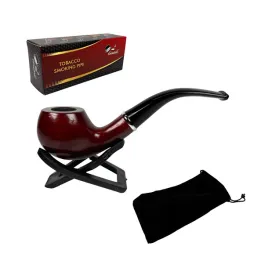 fajka-drewniana-14cm-klasyczna-do-palenia-tytoniu-stojak-pokrowiec-apple