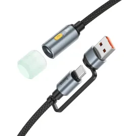 hoco-kabel-usb-a-typ-c-do-led-light-ua38c-czarny-lampka-2in1