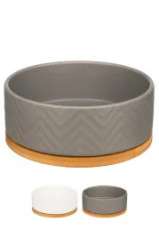 flamingo-miska-dla-psa-bianco-szara-990-ml