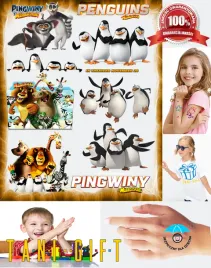 duzy-zestaw-mega-tatuazy-zmywalnych-pingwiny-z-madagaskaru-producent