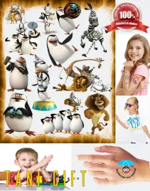 duzy-zestaw-mega-tatuazy-zmywalnych-pingwiny-z-madagaskaru-producent