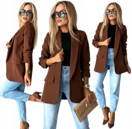 czekoladowa-elegancka-marynarka-damska-zakiet-drapowane-rekawy-44-plus