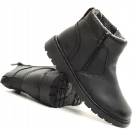 buty-meskie-zimowe-trapery-czarne-sniegowce