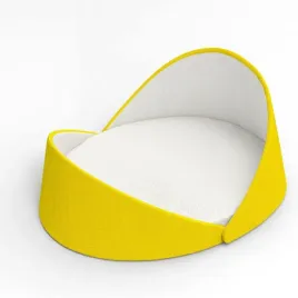 luksusowe-legowisko-muszla-dla-kota-zolte