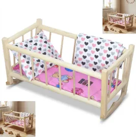 kolyska-retro-drewniana-lozeczko-dla-lalek-posciel-w-male-serca