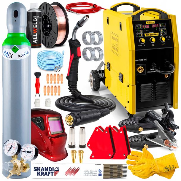 SPAWARKA INWERTOROWA MAGNUM MIG 315 MAG MMA 315A 400V SYNERGIA ALUMINIUM