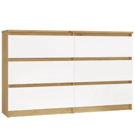 komoda-120-cm-dab-artisan-bialy-6-szuflad-nowoczesna-do-salonu