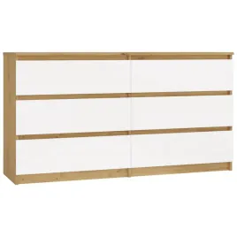 komoda-140-cm-dab-artisan-bialy-6-szuflad-nowoczesna-do-salonu