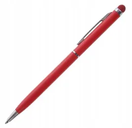 dlugopis-cienki-czerwona-obudowa-z-niebieskim-wkladem-gumka-tablet-smartfon