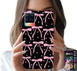 etui-do-realme-8-8-pro-czarno-rozowe-wstazki-kokardki-wstazka