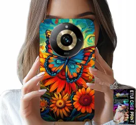 etui-do-realme-11-pro-motyle-motylki-kwiatki-roze-obudowa