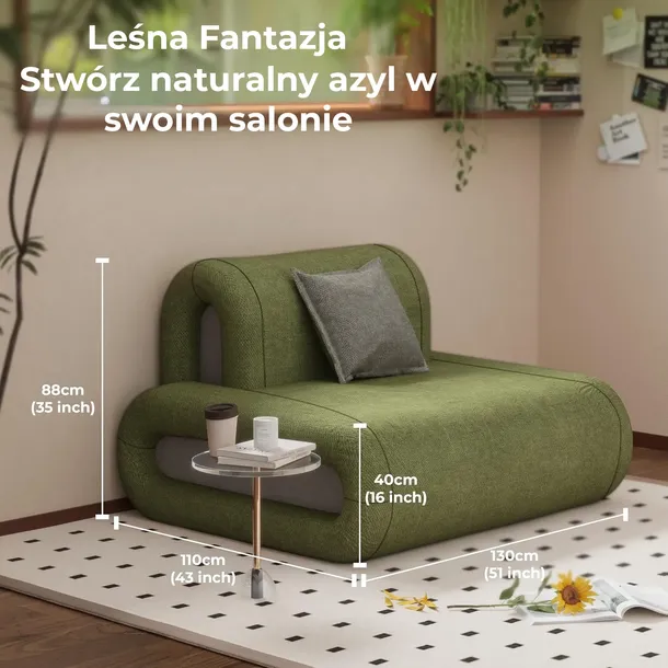 kanapa-relaksacyjna-podlogowa-zen-kolor-obicia-odcienie-zieleni