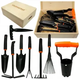 narzedzia-ogrodnicze-zestaw-8-czesciowy-skrzynka-organizer-grabki-lopatka