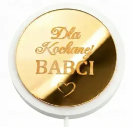 topper-piker-dla-kochanej-babci-zlote-kolo-z-grawerem-na-tort-do-bukietu