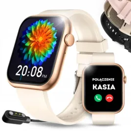 smartwatch-zegarek-damski-zloty-wodoodporny-sms-rozmowy-pl-menu-4-paski