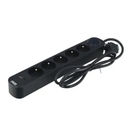 faster-tools-przedluzacz-czarny-5gniazd-15m-z-wylacznikiem-usb-a-usb-c