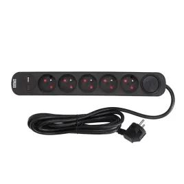 faster-tools-przedluzacz-czarny-5gniazd-30m-z-wylacznikiem-usb-a-usb-c