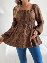 shein-brazowo-czarna-bluzka-ciazowa-z-baskinka-w-panterke-m-33233