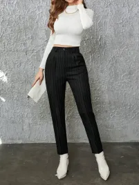 shein-czarne-eleganckie-spodnie-w-paski-kieszenie-xl-95883