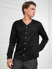 shein-czarna-bawelniana-koszula-meska-z-dlugim-rekawem-s-42753