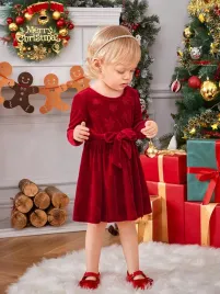 shein-czerwona-sukienka-welurowa-z-paskiem-dlugi-rekaw-6-9m-43193