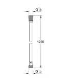 grohe-waz-prysznicowy-125m-silverflex-hard-graphite-28362a01-stan-nowy