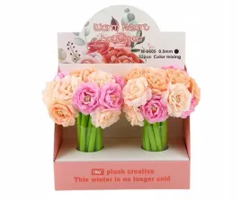 dlugopis-roza-silikonowy-gietki-cienkopis-platki-walentynki-dzien-kobiet