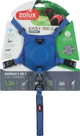 zolux-szelki-ze-smycza-automatyczna-easyride-s-niebieskie