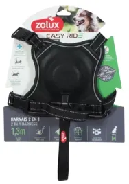 zolux-szelki-ze-smycza-automatyczna-easyride-m-czarne