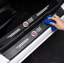 naklejki-nakladki-ochronne-na-progi-samochodu-carbon-z-logo-fiat-4-sztuki