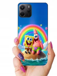 etui-case-do-xiaomi-redmi-note-14-smerfy-gabka-patryk-minionki