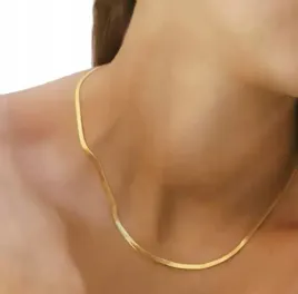 naszyjnik-stal-chirurgiczna-zlota-zmijka-plaska-stal-316-l