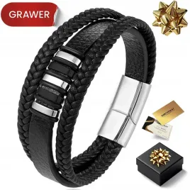 skorzana-bransoletka-meska-czarna-tytanowa-z-grawerem-prezent-dla