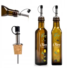 butelka-z-ciemnego-szkla-na-oliwe-marasca-250-ml-nadruk-dozownik-metalowy