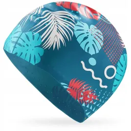 silikonowy-czepek-damski-do-plywania-na-basen-dlugie-wlosy-w-liscie