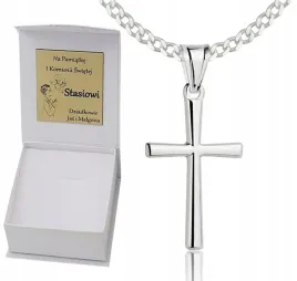 lancuszek-srebrny-pancerka-z-krzyzykiem-na-komunie-chrzest-grawer