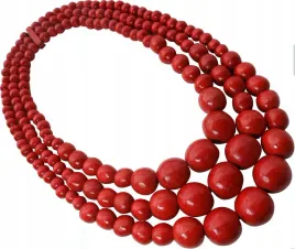 korale-drewniane-goralskie-potrojne-ludowe-czerwone-trzy-sznurki-folk