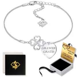 bransoletka-damska-srebrna-koniczyna-z-grawerem-gratis-srebro-925