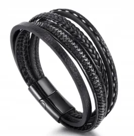 skorzana-bransoletka-meska-stal-szlachetna-316l