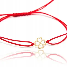 bransoletka-zlota-na-sznurku-koniczynka-zloto-585-na-szczescie