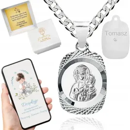 srebrny-lancuszek-45-cm-z-medalikiem-matki-boskiej-komunia-chrzest